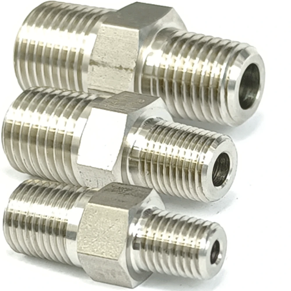 1/16 "3/4" 1/8 "1/4" 3/8 "1/2" npt männlicher Reduzier nippel sus316l Edelstahl rohr verschraubung verbinder kupplung 3/4 psi – Detail 3
