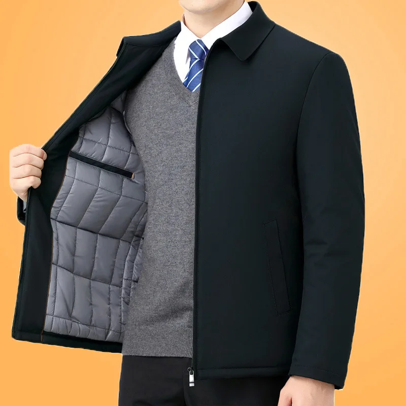 Nuevas chaquetas para hombre con algodón, abrigos cálidos de algodón para hombre, abrigos sueltos de invierno