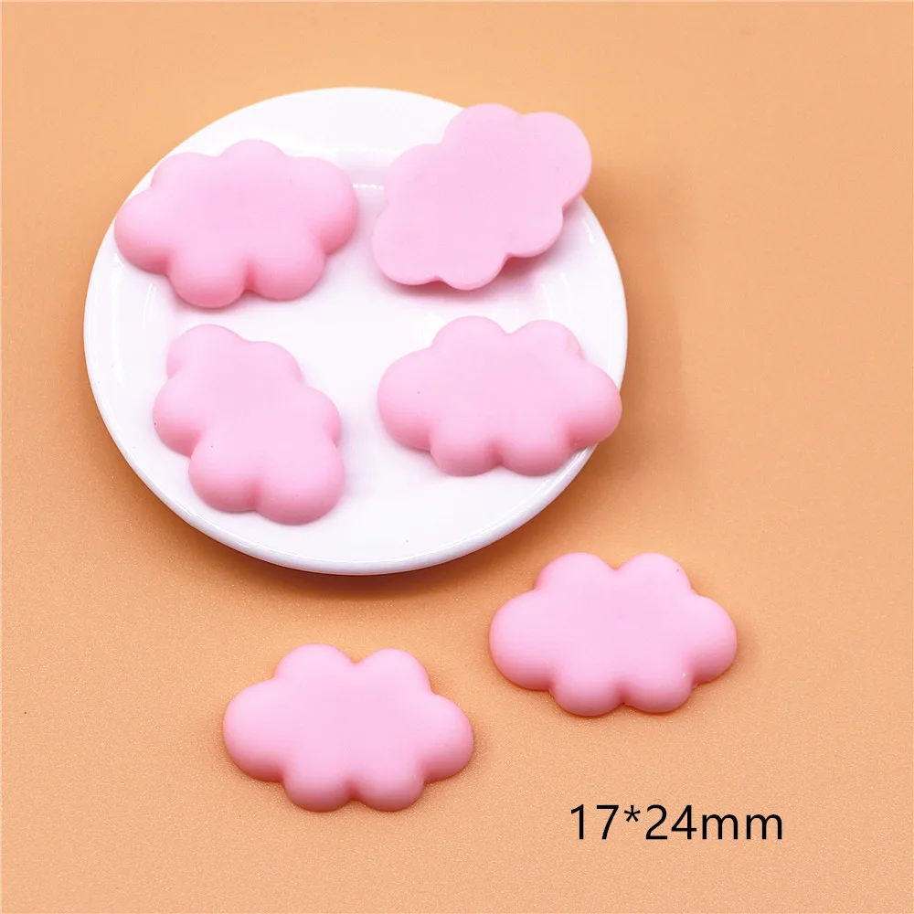 20pcs Cute Resin Colorful Clouds Miniature Flat back Cabochons Art Supply DIY Home Decoration Hair Clip Scrapbook Accessories