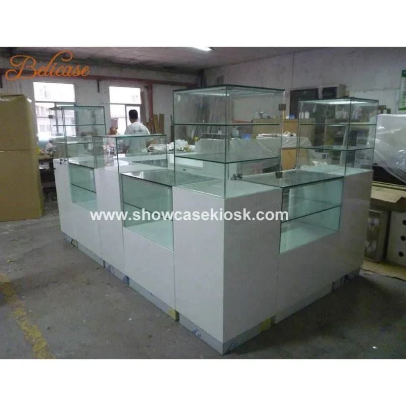 custom，High-end Jewelry Display Counter Design Retail Jewelry Showcase Cabinet Boutique Jewelry Kiosk for Mall