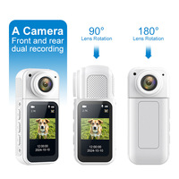 2.7K 180° Mini Cam 2.7K Thumb Sports Camera 1.4 Inch WiFi 180°Action Camera For Motor Cycling Recorder Outdoor Mini Cam Pet Vlog