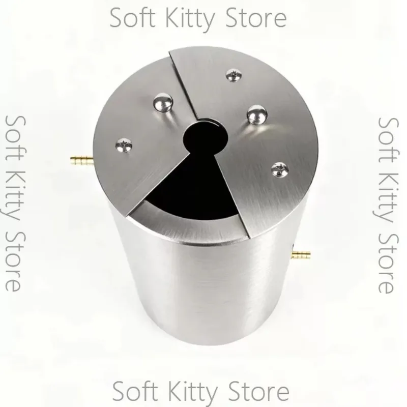 Double-layer stainless steel drum disperser circulating tank 3 liters mixing drum grinding cooling bucket