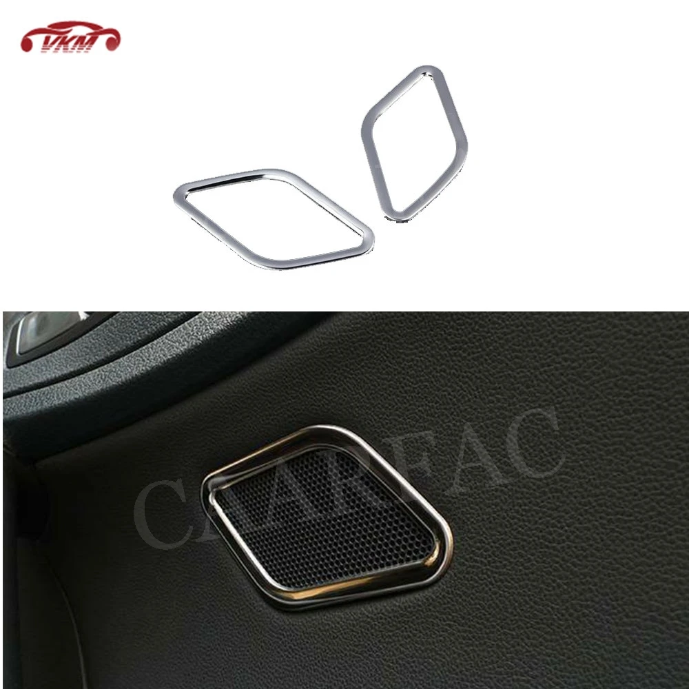 

Car Interior Rear Door Audio Speaker Decoration loudspeaker Trim Frame Covers Stickers For Volkswagen VW golf 7 VII MK7