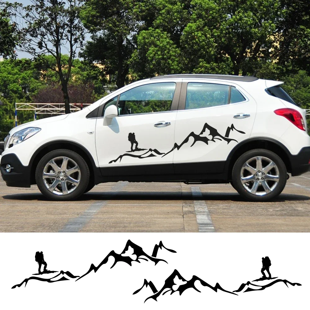 

2 шт., боковые наклейки для альпинизма, графические наклейки для Audi Kia Honda Mazda Opel VW Chevrolet Renault, автоаксессуары
