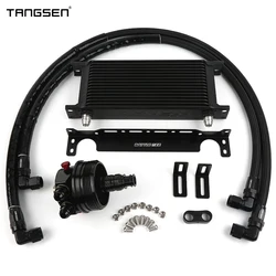 Engine Oil Cooler Kit For BMW N46B20 Engine E85 E87 E46  E90 Split Oil Filter Adapter 14 row AN8 Radiator