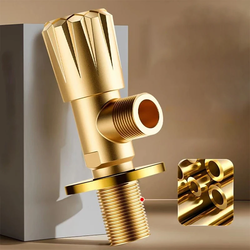 All-copper Angle Valve, Universal Hot And Cold Water-saving Valve, Household Water Heater Toilet Switch, Extended Type
