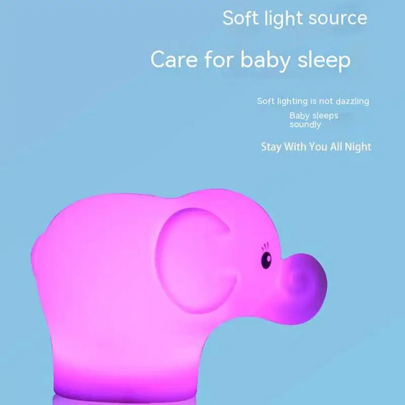シリコン製の動物型LEDナイトライト,USB経由で充電可能,子供部屋に最適,ベッドサイドランプ