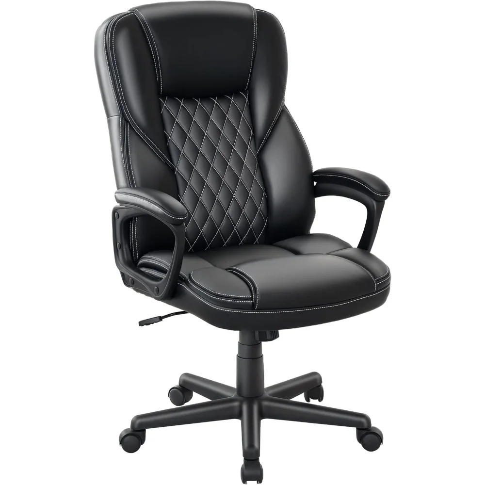 

Офисный стул с высокой спинкой, компьютерный стол из искусственной кожи, удобные поворотные колеса с поясничной опорой и регулируемой высотой для