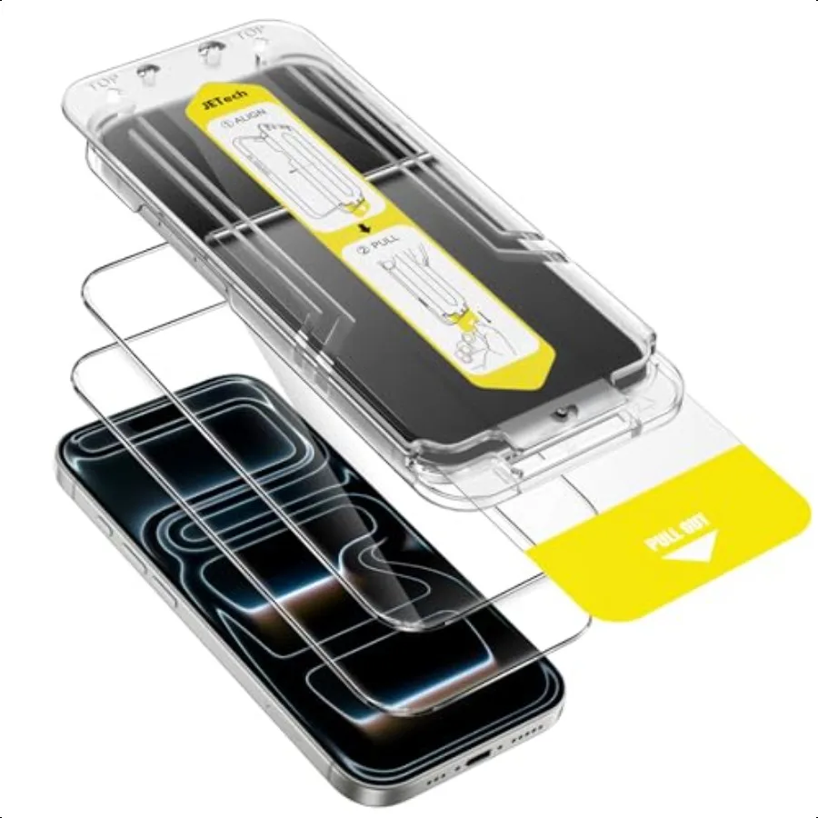 Screen Protector for iPhone 17 Pro Max 6.9Inch 10Second er Easy Installation Kit with OneStep Alignment Tray AntiFingerprint Te