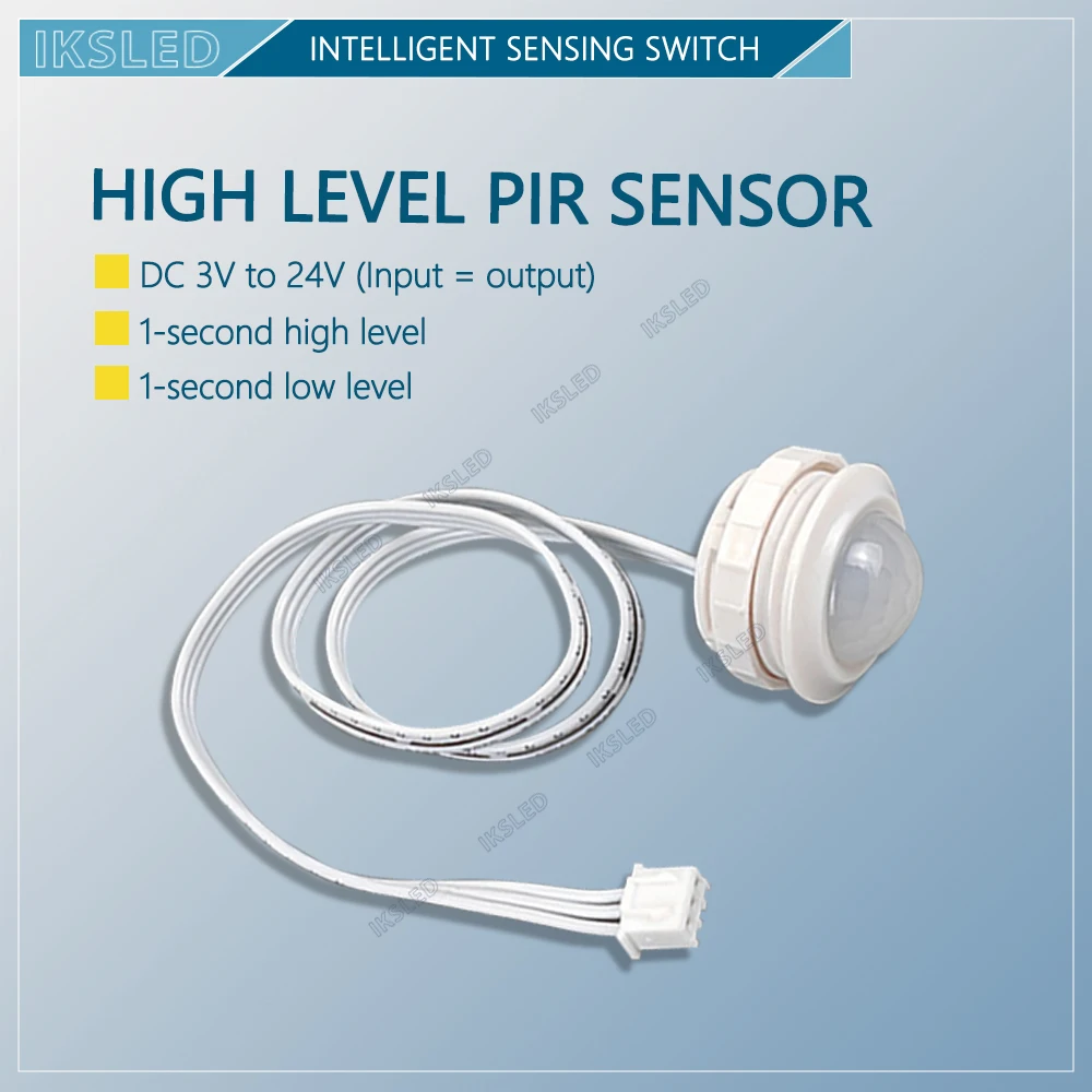 3V-24V LED PIR Sensor Switch, Featuring 3.3V High-Level Serial Signal Output for Triggering Signals on Various Control Boards