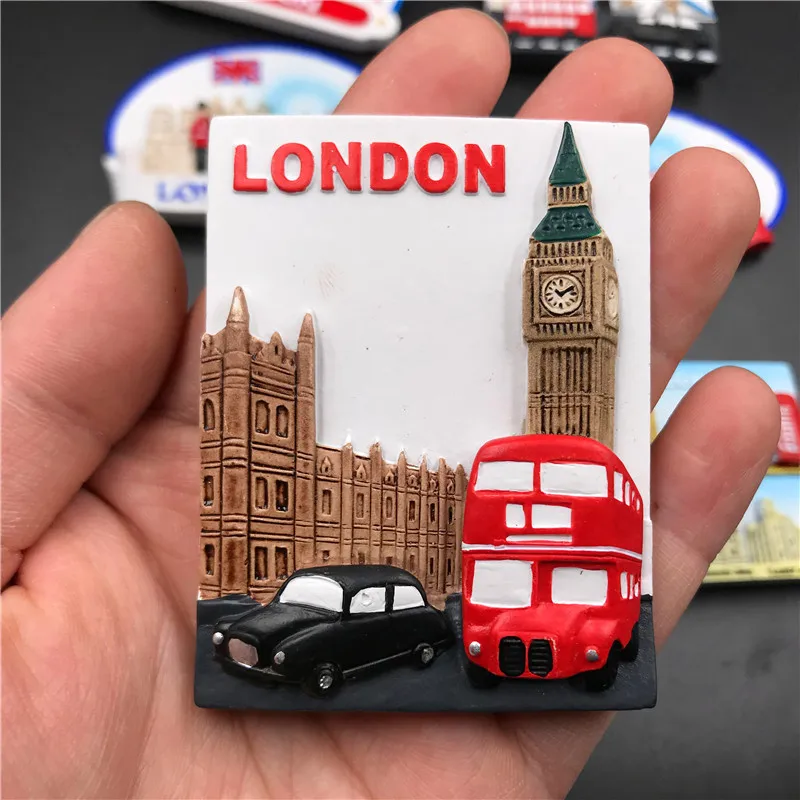 Landmark of London Fridge Magnet Souvenir London Pass Red Telephone Box London Tower Bridge Elizabeth Tower Big Ben Cities Decor