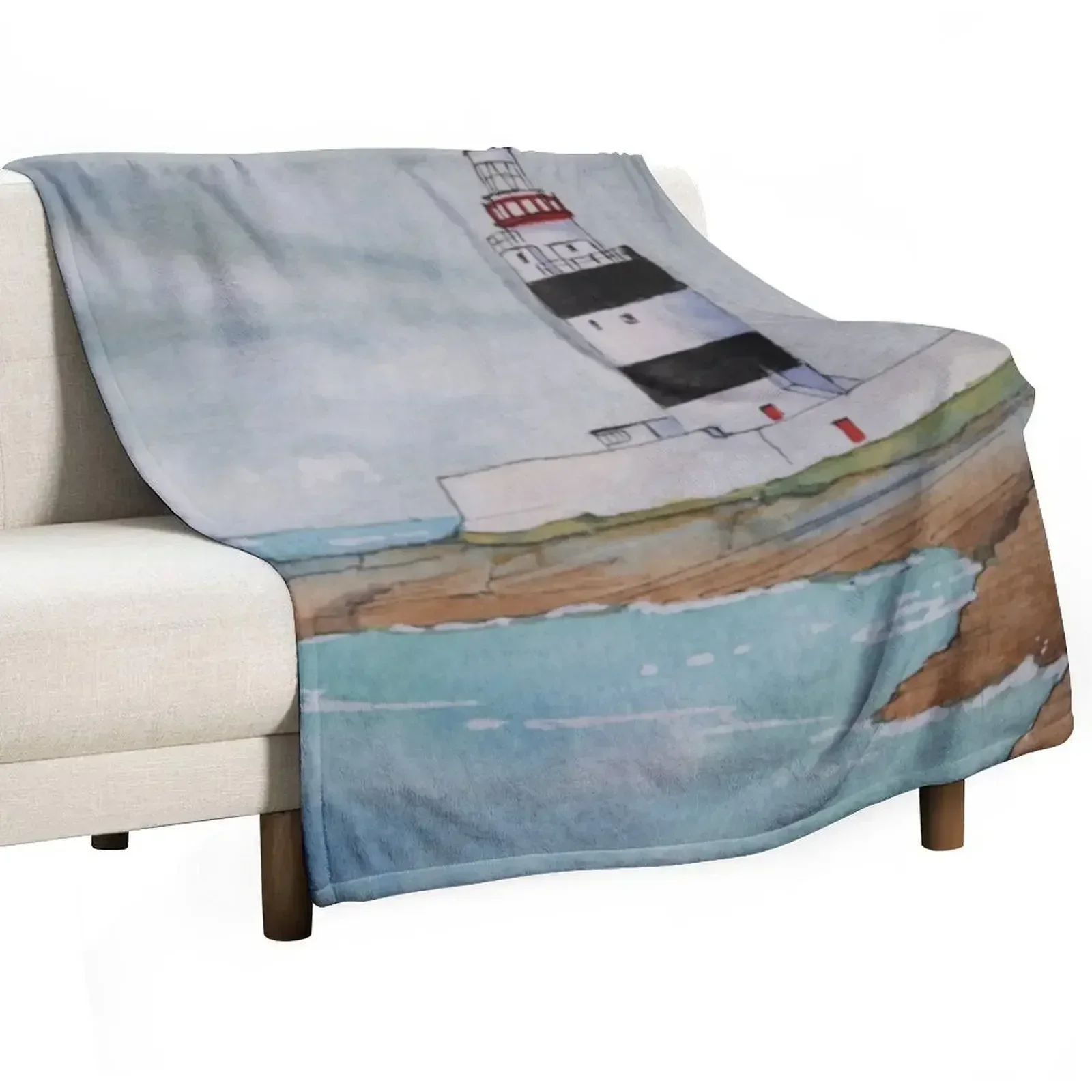 Hook Lighthouse, Ireland. Throw Blanket Nap Extra Large Throw Decoratives Fashion Sofas Flannel christmas gifts Blankets