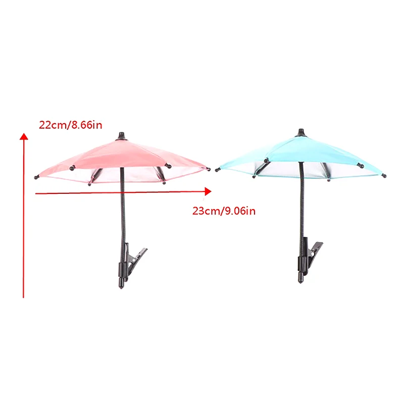 1PC Electric Motorcycle Phone Bracket Umbrella Car Navigation Frame Rider Helmet Umbrella Hand Sunshade Outdoor Bendable