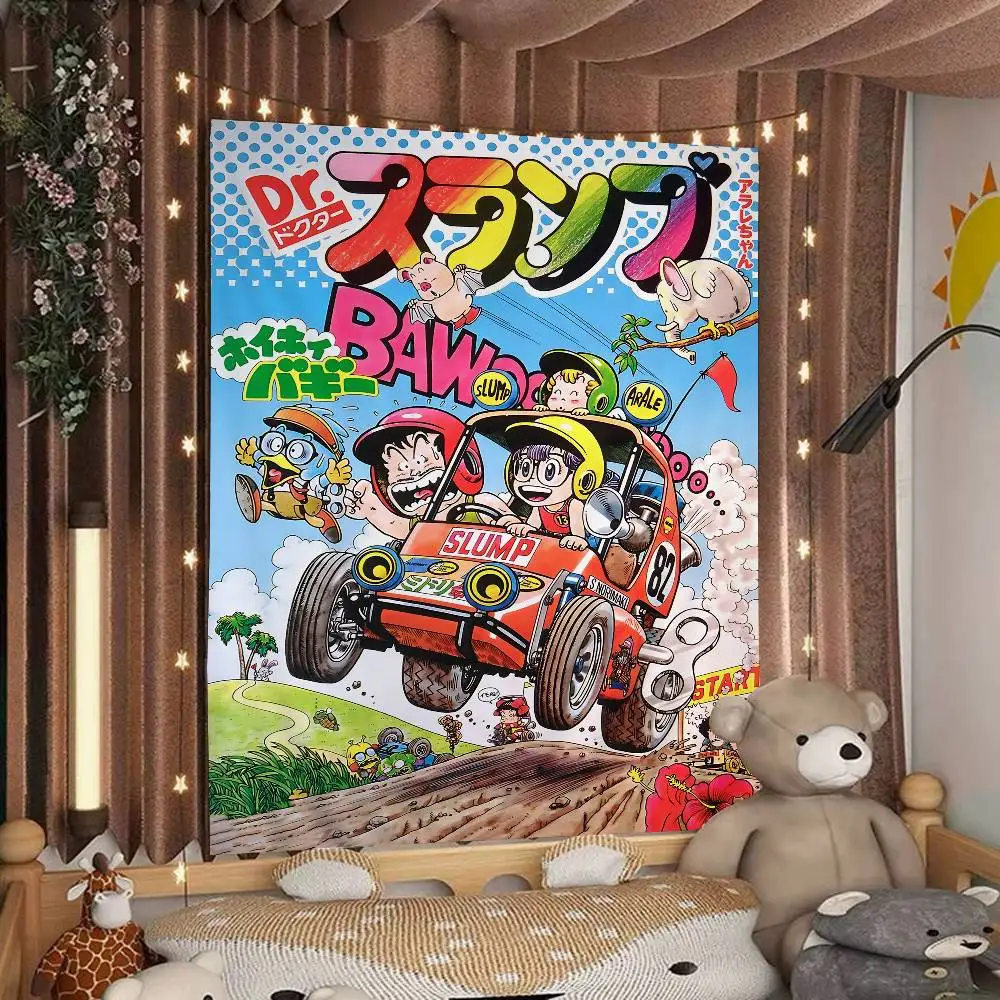A-Arale Dr-S-Slump Cartoon Cartoon Tapestry Wall Hanging Decoration Household Home Decor