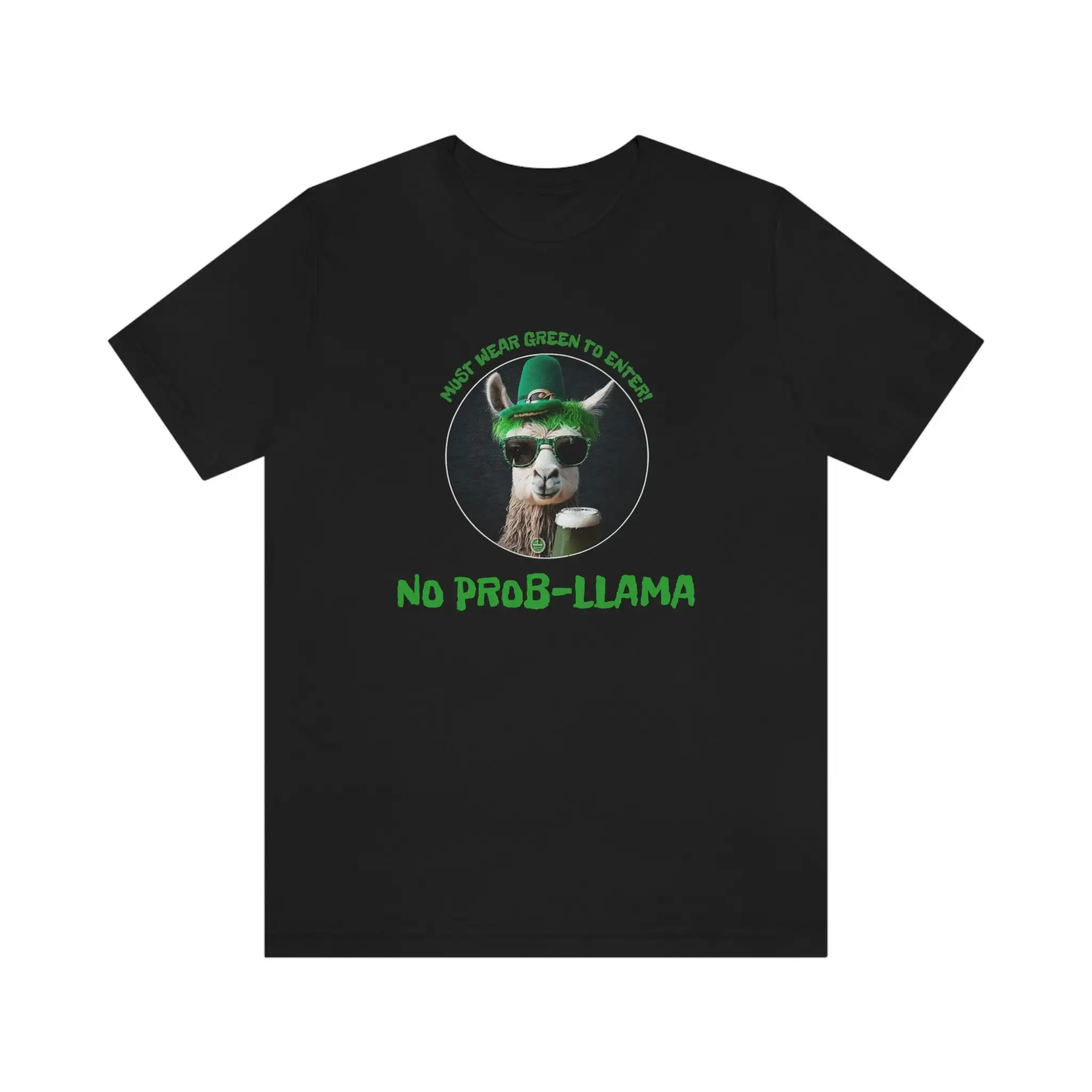 NO PROB LLAMA St Patricks Day Funny Humor Comical T Shirt Bella canvas 3001