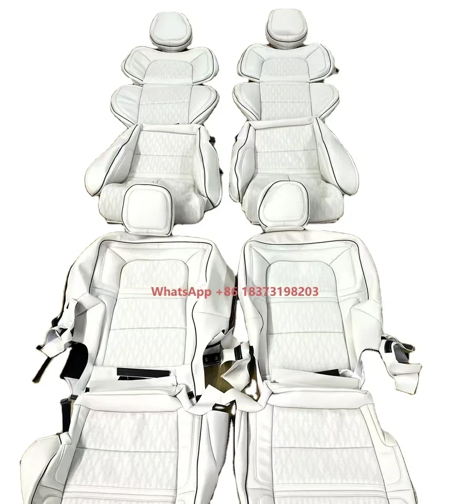 

Custom White Nappa Leather Full Replacement Car Seat Cover for Lincoln Navigator Business Car