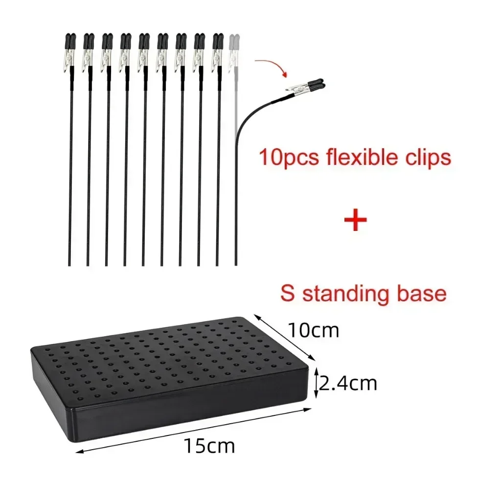 Model Schilderen Stand Base met 10 stuks Metalen Flexibele Alligator Clips voor Gundam Schaal Model Maken Gereedschap Airbrush Crafting DIY
