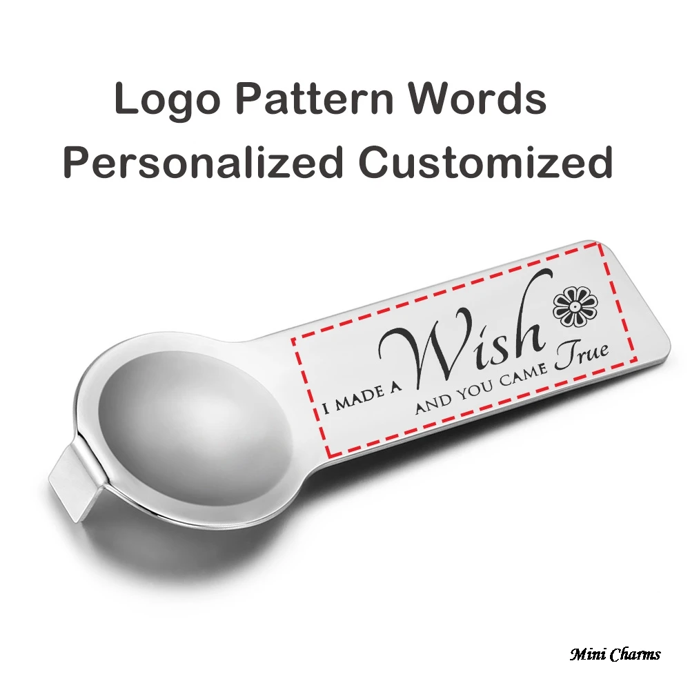 Customized 1pc Laser Logo Pattern Words Italian Charm Bracelet Tool Opening for Link Chain Stainless Steel DIY Making Jewelry
