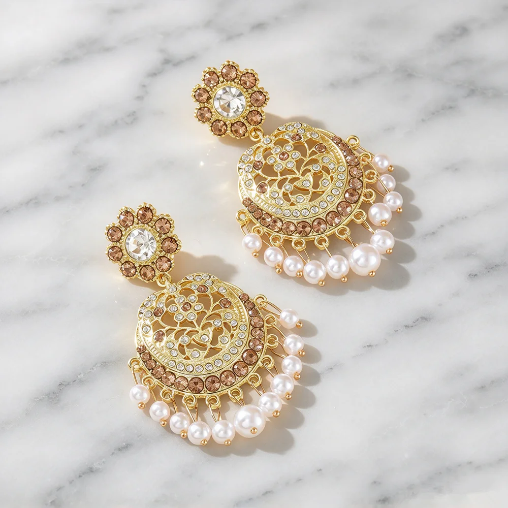 Pom-Pom Pearl Earrings Versatile Occasion Jewelry Ladies Festive Gift Alluring Pearl Ear Decorations