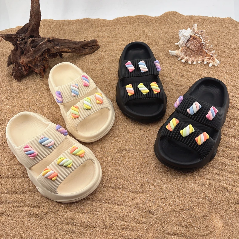 

Детская повседневная обувь, домашняя детская обувь для ванной с мягкой подошвой, удобные 2026, брендовые новые тапочки для мальчиков и девочек, нескользящие модные