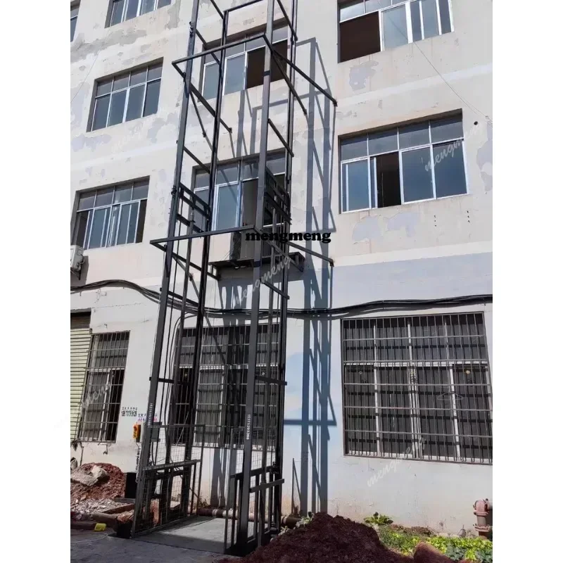 New arrive Rail-type Cargo lift Monorail Hydraulic platform Warehouse Workshop Small Home elevator Customizable