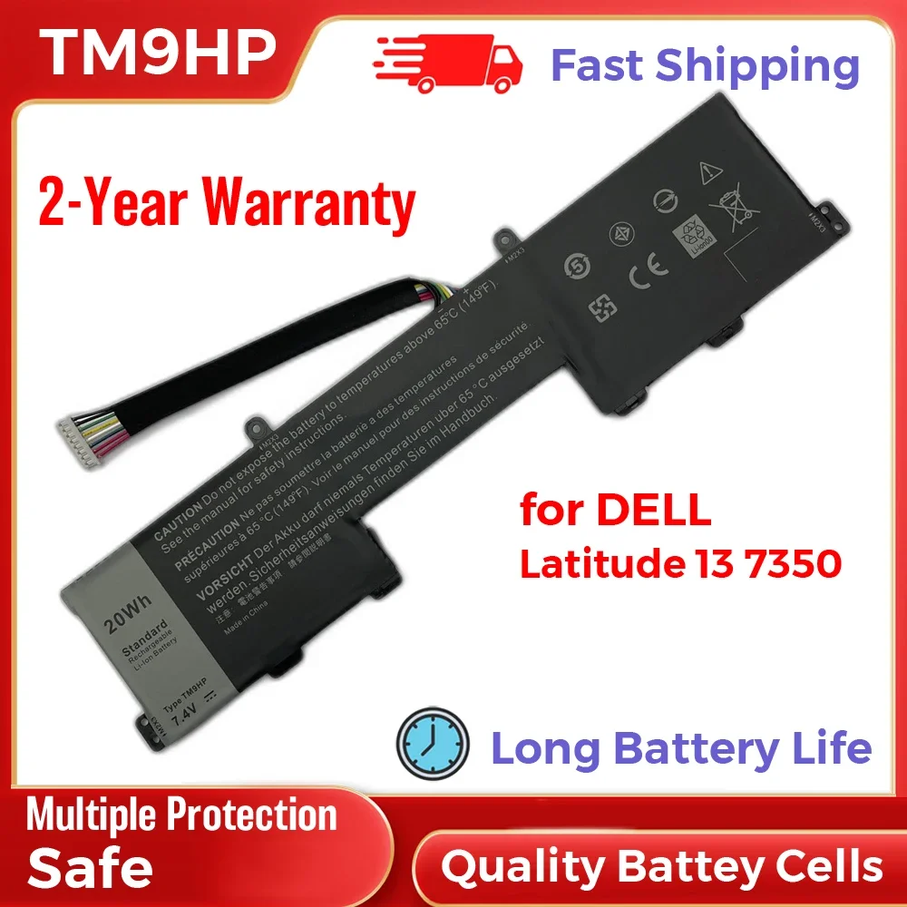 

20Wh TM9HP Spare Backup Replacement Laptop Battery for Dell Latitude 13 7350 7.4V Long Battery Life Li-ion