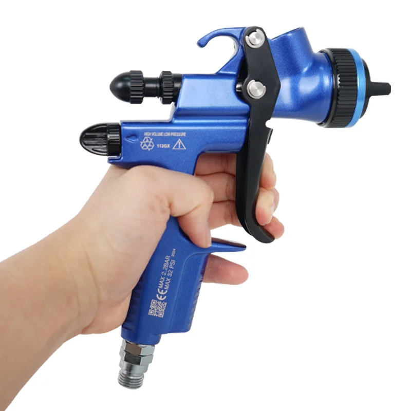 Professional High Pressure Pneumatic Paint Spray Gun HWSTAR Karjoys 1.3mm Nozzle 150ml Cup Volume 45PSI Max Pressure High