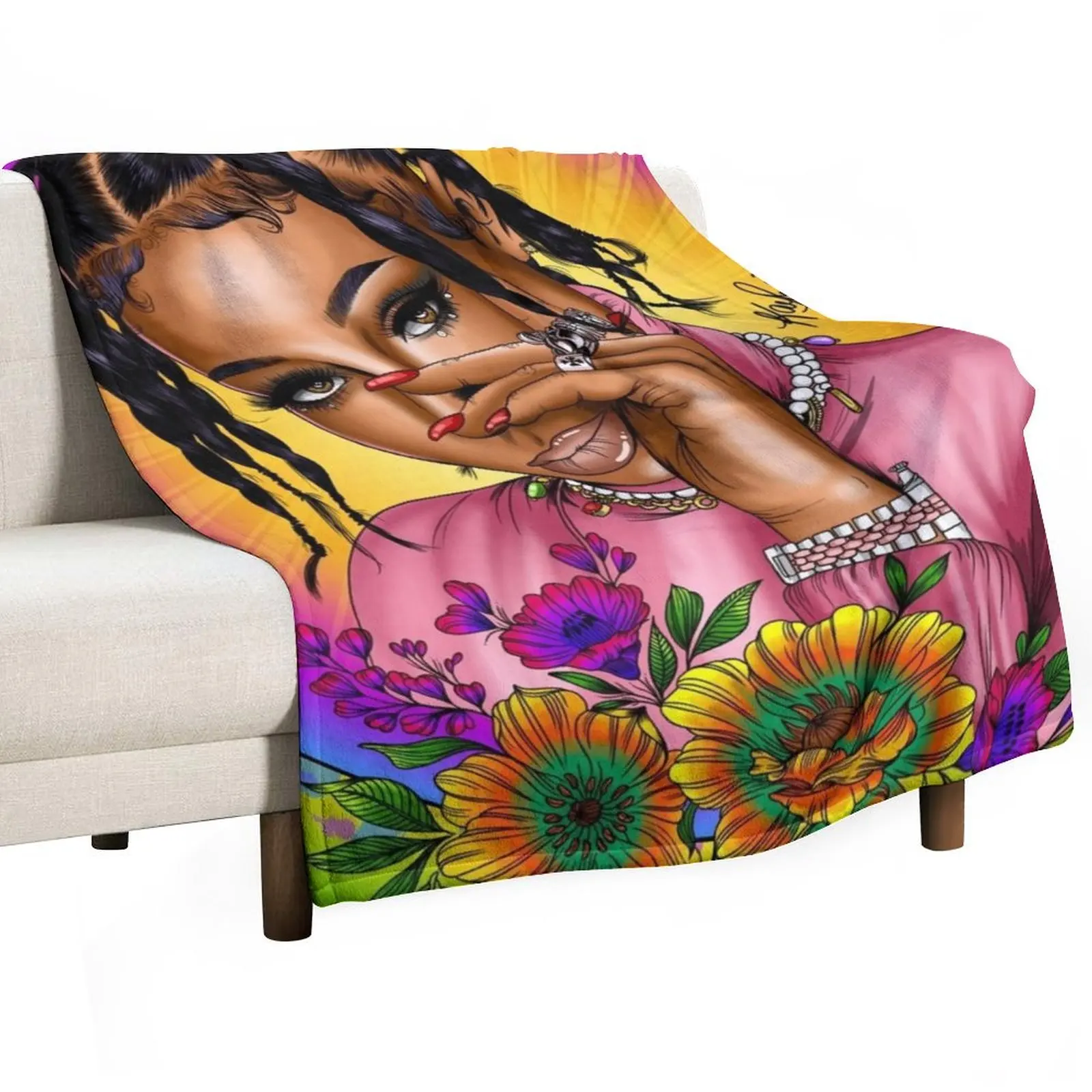 Coi Leray Tapestry Throw Blanket Sofa Quilt Cute Multi-Purpose Decorative Beds Blankets