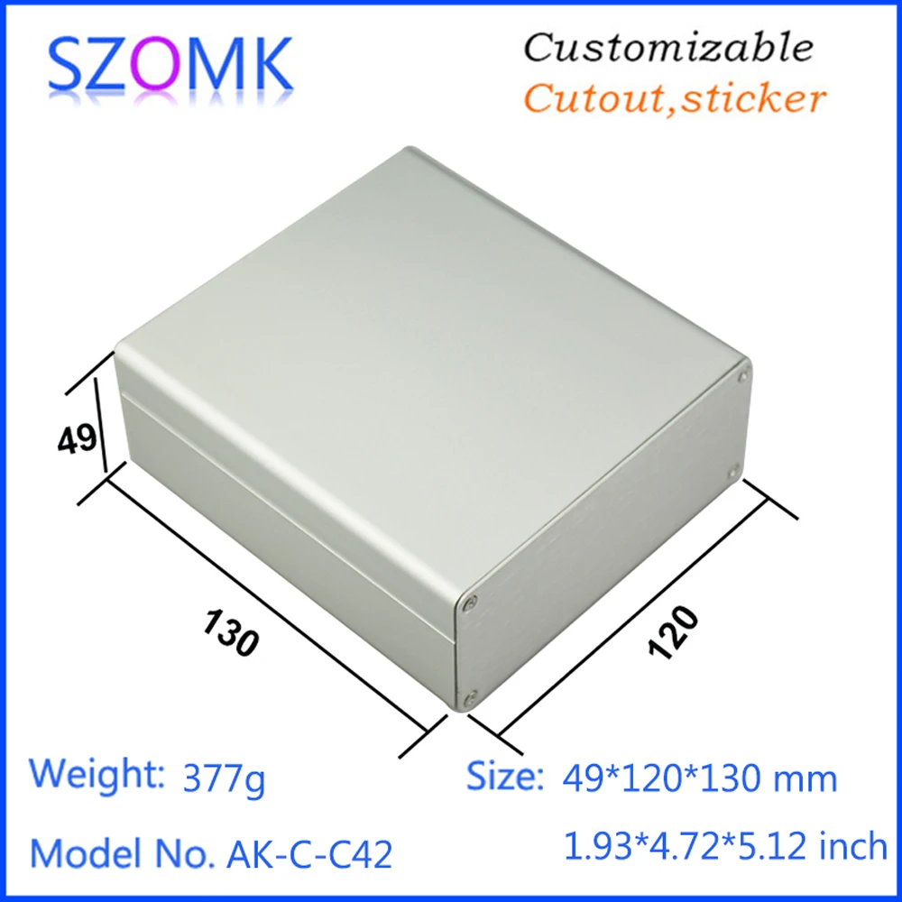 

4Pcs/lot aluminum chassis power amplifier enclosure 49*120*130mm diy aluminum power box