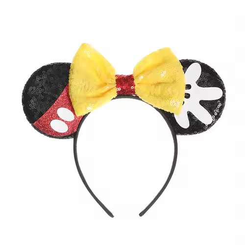 Mouse Headband Cartoon Ears Sequin Bows Hairband Party Cosplay Hair Accessories Children Adults Toys Gift - Image 29