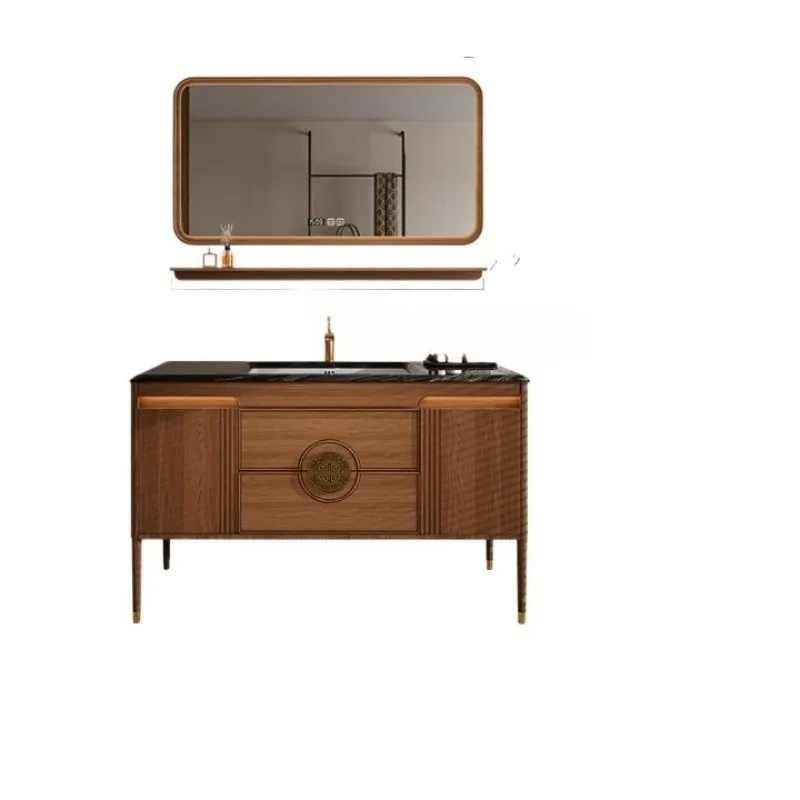 Cerâmica de mármore sob a bacia do balcão