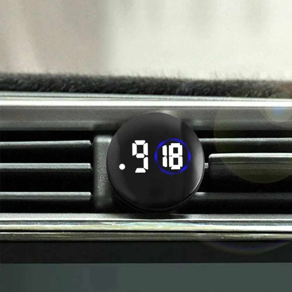 Car Clock Dash Clock Compact noctilucous Car Dashboard Clock Waterproof Vent Clocks Watch Digital Clock Interior Car Accessories