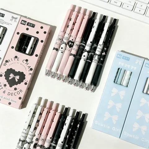 4-Piece Bow Retractable Gel Pens