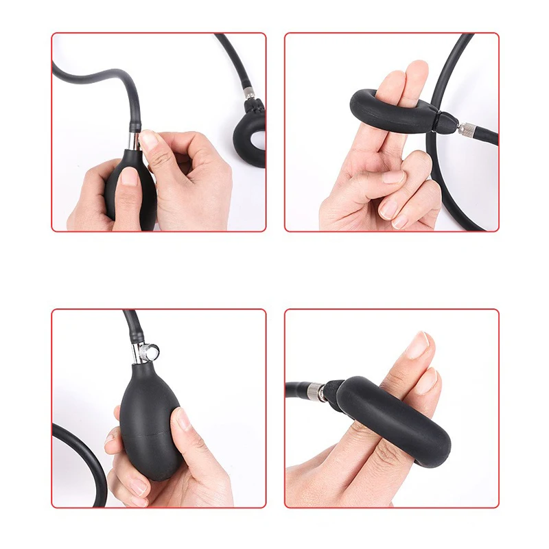 Sex Penis Inflate Cock Ring Silicone Sex Product for Men Foreskin Ring Protection Rings Penis Sleeve Delay Lock Rings Sex Shop