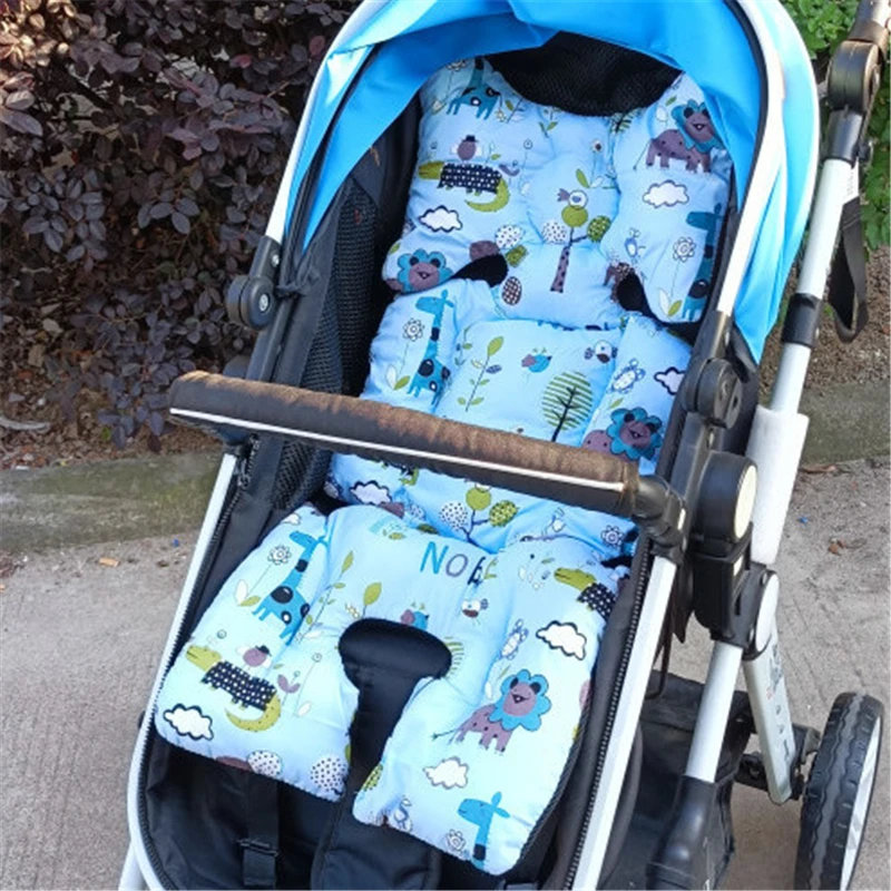 Universal Stroller Thicken Warm Cotton Seat Cushion Cartoon Print Pattern Baby Stroller Liner Pad Newborn Pushchairs Accessories