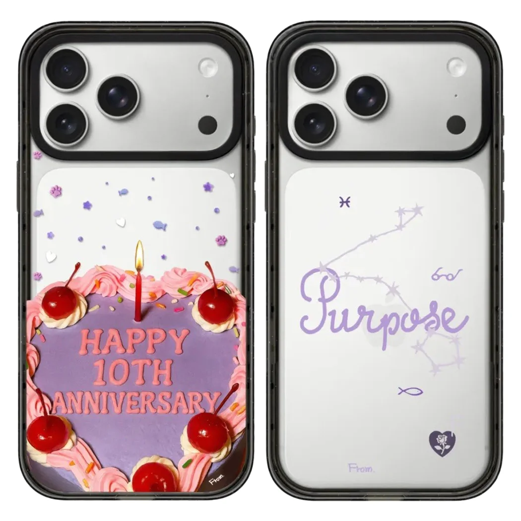 

Cherry Cake Acrylic Black Border Magnetic Case: Compatible with IPhone 17 16 15 14 13 12 Pro Max 17 Air