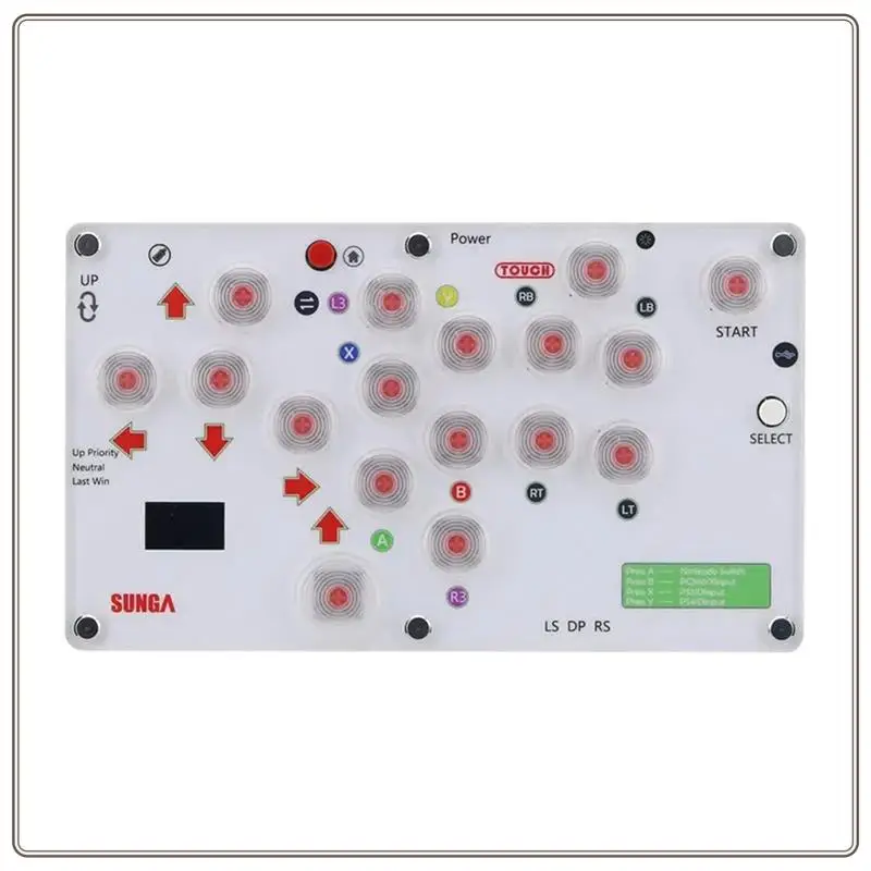 

Reliable-17-Button Mini Arcade Controller Fight Stick Gaming Controller With Screen Replacement Accessories For Hitbox PC/PS4,17