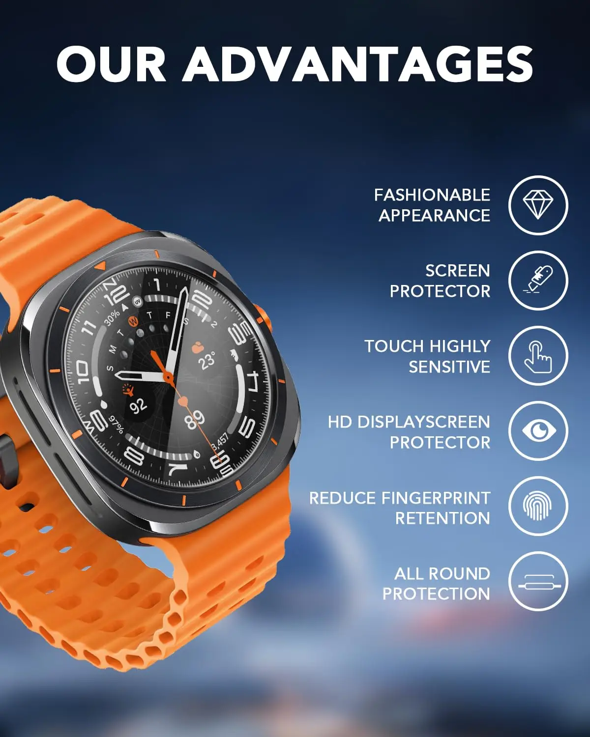 زجاج مقسى لساعة سامسونج جالاكسي الترا 47 ملم ملحقات HD Clear Hydraulic Film galaxy watch 7 Ultra Screen Protector #6