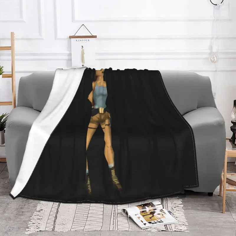 Lara Croft Tomb Raider Blanket Velvet Classic Dust Cover Bedding Throws Sleeping Sheets