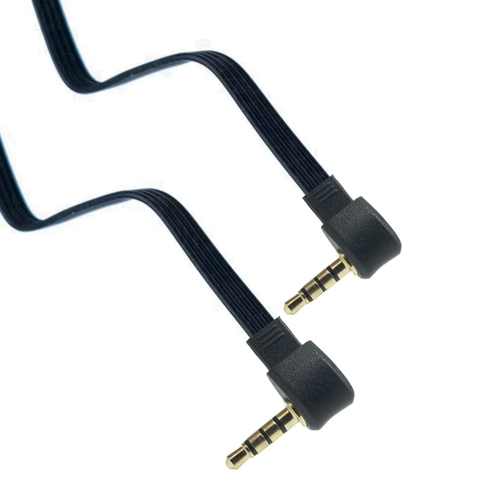 

5CM-1M Elbow Audio AUX Connection Cable Audio Car 3.5mm Male to Male Dual Plug Phone Computer Flat Earphones