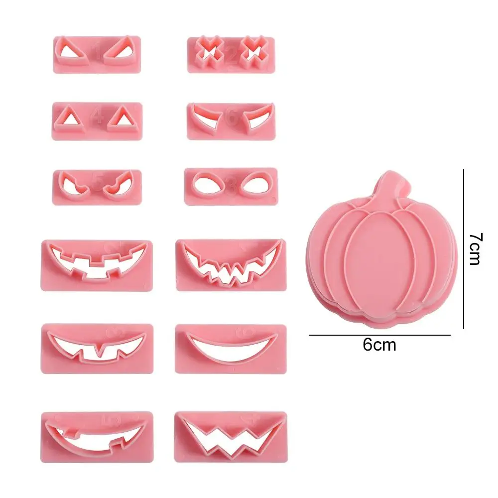 Emporte-pièce en Plastique en Forme de Citrouille 3D, Moule à Biscuits Rose Mignon, Gaufreur pour Halloween