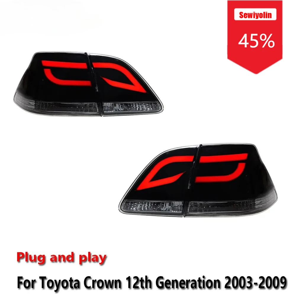 

Sewiyolin автомобильные светодиодные задние фонари в сборе для Toyota Crown 12-го поколения 2003-2009 противотуманные DRL тормозные указатели поворота Plug and Play