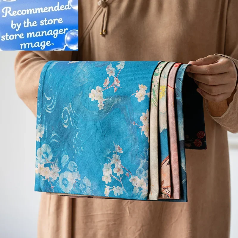 

Xiangyun Yarn Tea Mat New Chinese Style Zen Table Runner Waterproof Tea Table Cloth Waterproof Dry Pour Mat Chinese Fabric Craft