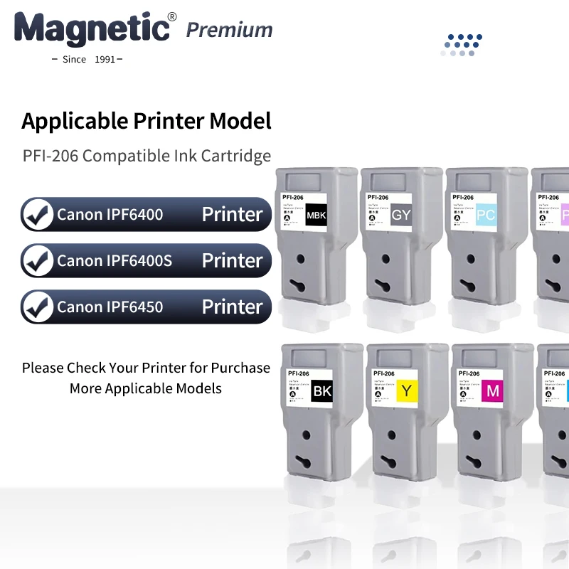 

300ml PFI206 PFI 206 PFI-206 Premium Compatible Color Inkjet Ink Cartridge for Canon iPF6400 iPF6450 iPF6400S iPF6450S iPF6400SE