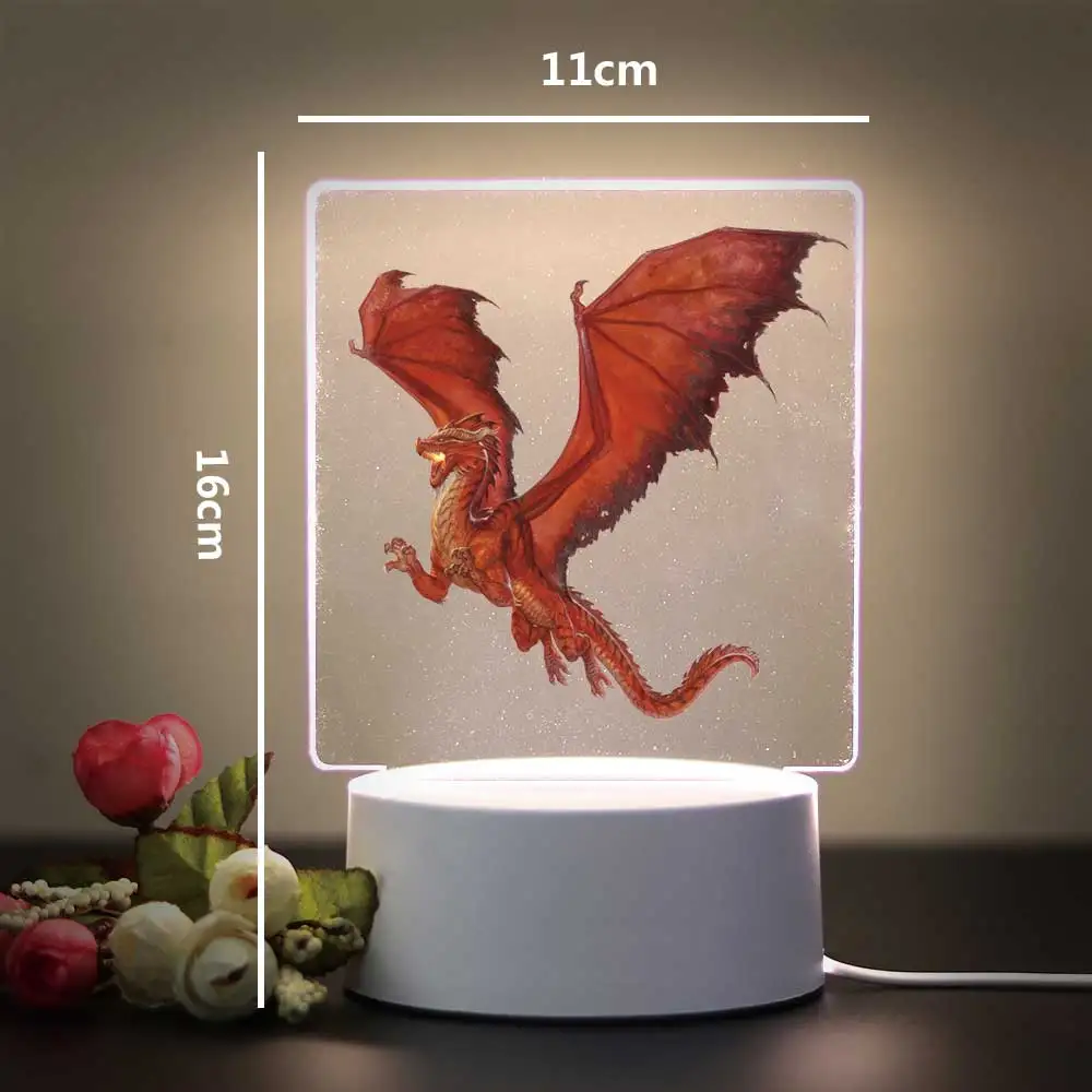 Flying Dragons 3D Night Light para Crianças, Manga Anime Figura, Luzes do quarto, Presente Infantil, Brinquedo Quente, 1 Pc