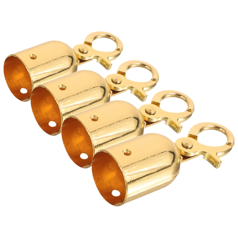 

4 Pcs Railing Lanyard Hook Cord End Snap Ends Caps Barrier with Stainless Steel Stopper Lock for Crowd Control