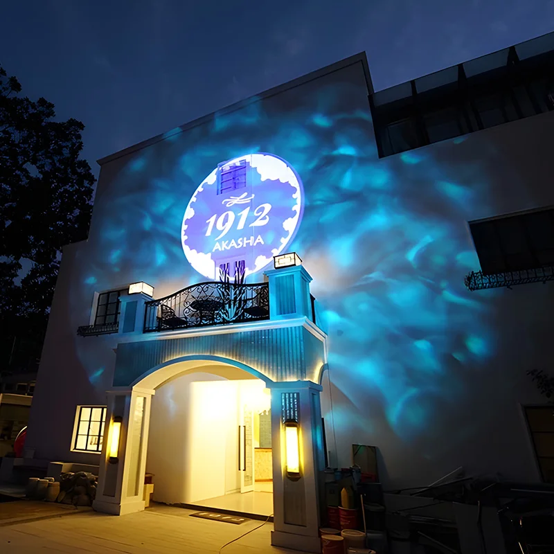 LED Ocean Water Waving Lamp Dynamic Ripple Light Realistic Projection Lamp for Home Decorative Outdoor Atmosphere Lighting