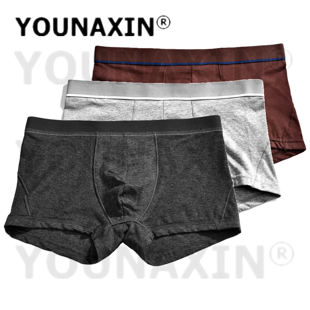 

3 Pieces Big Size Underwear Men Cotton Undies Homme Knickers Boxers Briefs Panties Underpants Solid Shorts S M L XL 2XL 3XL