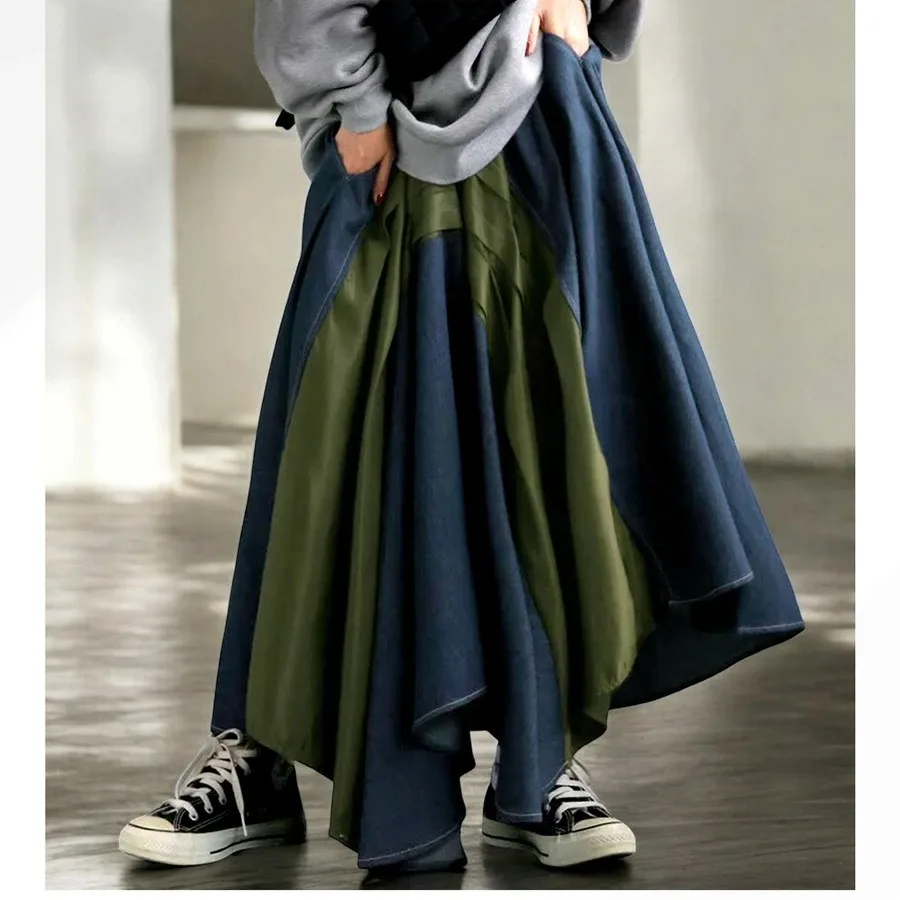 Hoge kwaliteit Japanse Sle zwaar werk onregelmatige kleur Blo middenlengte elastische taille f body rok voor dames