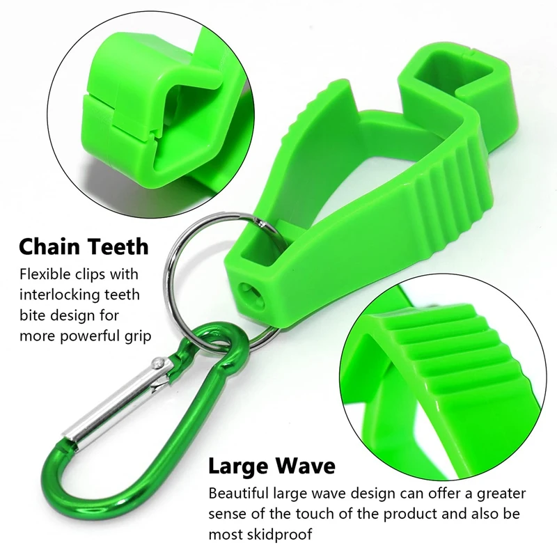 8Pc Glove Clips For Work Glove Holders Glove Belt Clip With Metal Carabiners For Construction Worker Guard Labor (Color)